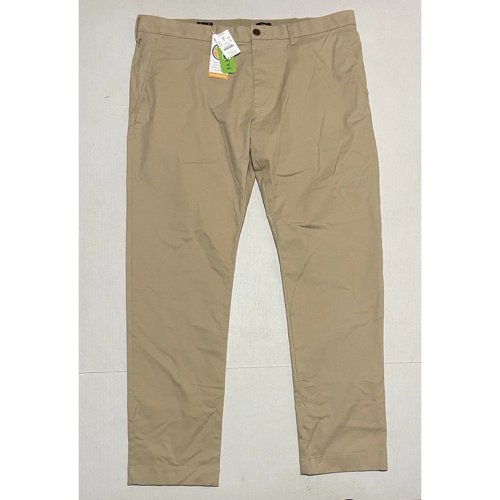 J.CREW Flex Slim Fit Stretch Chino Pants 38 X 32 Beige Cotton Twill BZ109 NEW